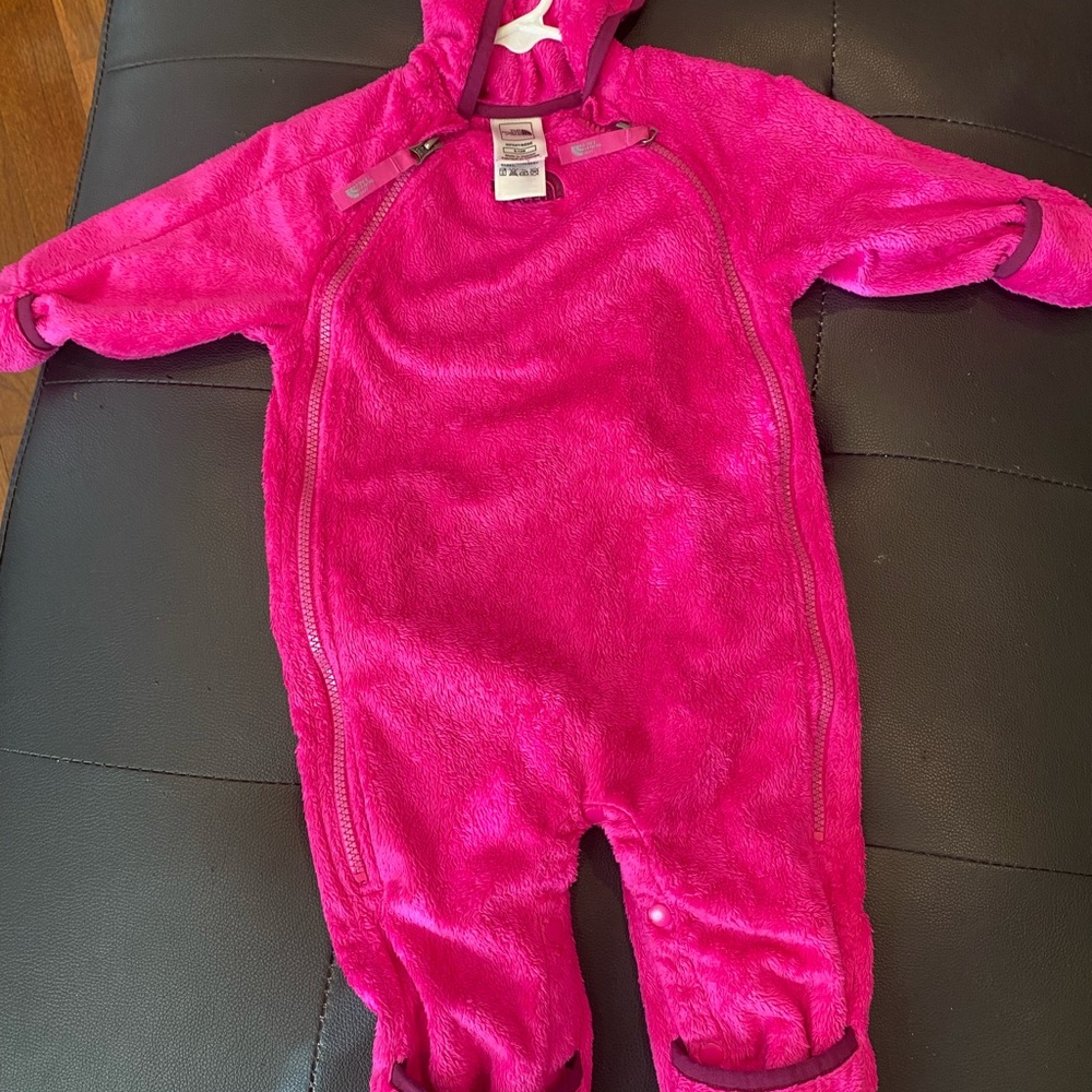 North face onesie pink